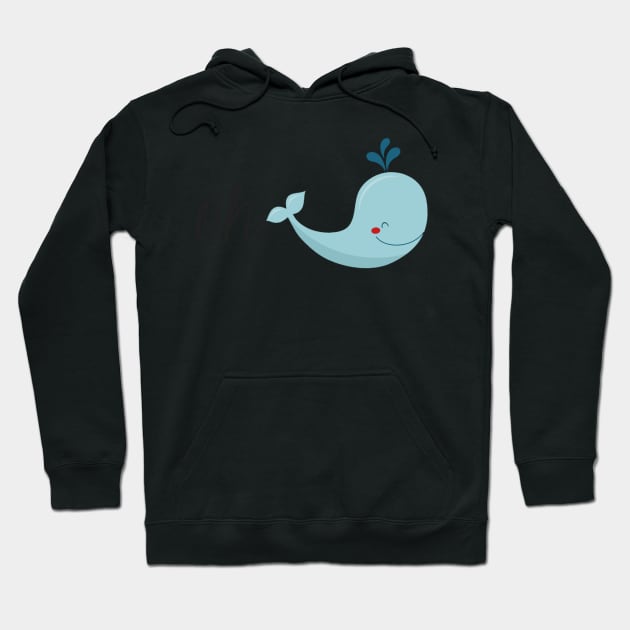 Oh Whale Cartoon Hoodie by annmariestowe